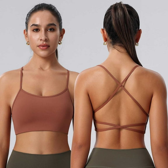 Npasoilc Sports bra for women Women Solid Color Back Sports Bra Fitness Clothes Running Drying Yoga Underwear