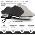 thumbnail image 5 of EPOTOOR  Gray/Black Trailerable Jet Ski Waterproof Marine Grade 600D Heavy Duty Polyester PWC Cover, 5 of 12