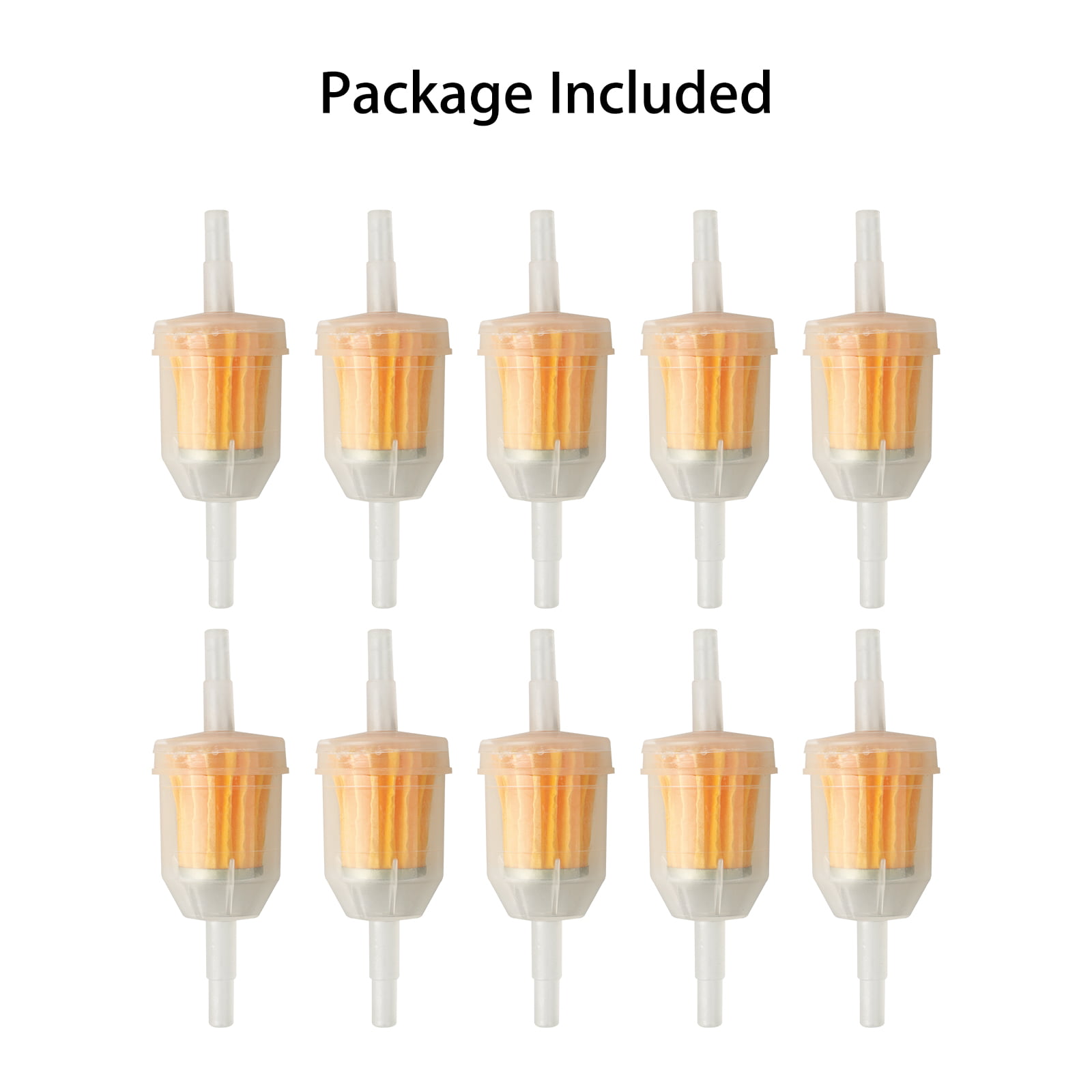 10pcs Gas Fuel Filter, EEEkit Universal Inline Plastic Gas Fuel Filters  Fits Petrol 6mm 8mm Pipe Lines for Petrol Vehicle & Machine, Small  Engine/Lawn, Garden Application 