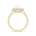 thumbnail image 2 of ANGARA Princess Diana Inspired Freshwater Cultured Pearl Ring in 14K Yellow Gold for Women | June Birthstone, Birthday, Anniversary, Jewelry Gift for Women | Pearl Ring, 2 of 8