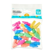 Pen+Gear Pencil Cap Erasers, 25 Count – Assorted Colors, Smudge-Free, Fits #2 Pencils
