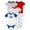 Blue, Red, White, variant on Baby Boy 5 Pk Short Sleeve Bodysuits, Size Newborn-24 Months
