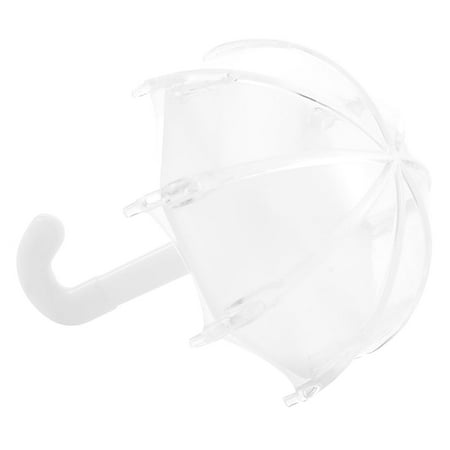 Dekaim Candy Box 24Pcs Innovadora Forma de Paraguas Contenedor de Caja de Dulces de plástico para Boda Fiesta de cumpleaños de bebé(Blanco)