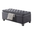 thumbnail image 2 of Miekor Furniture Grey Tufted Storage Bench B5A4162, 2 of 5
