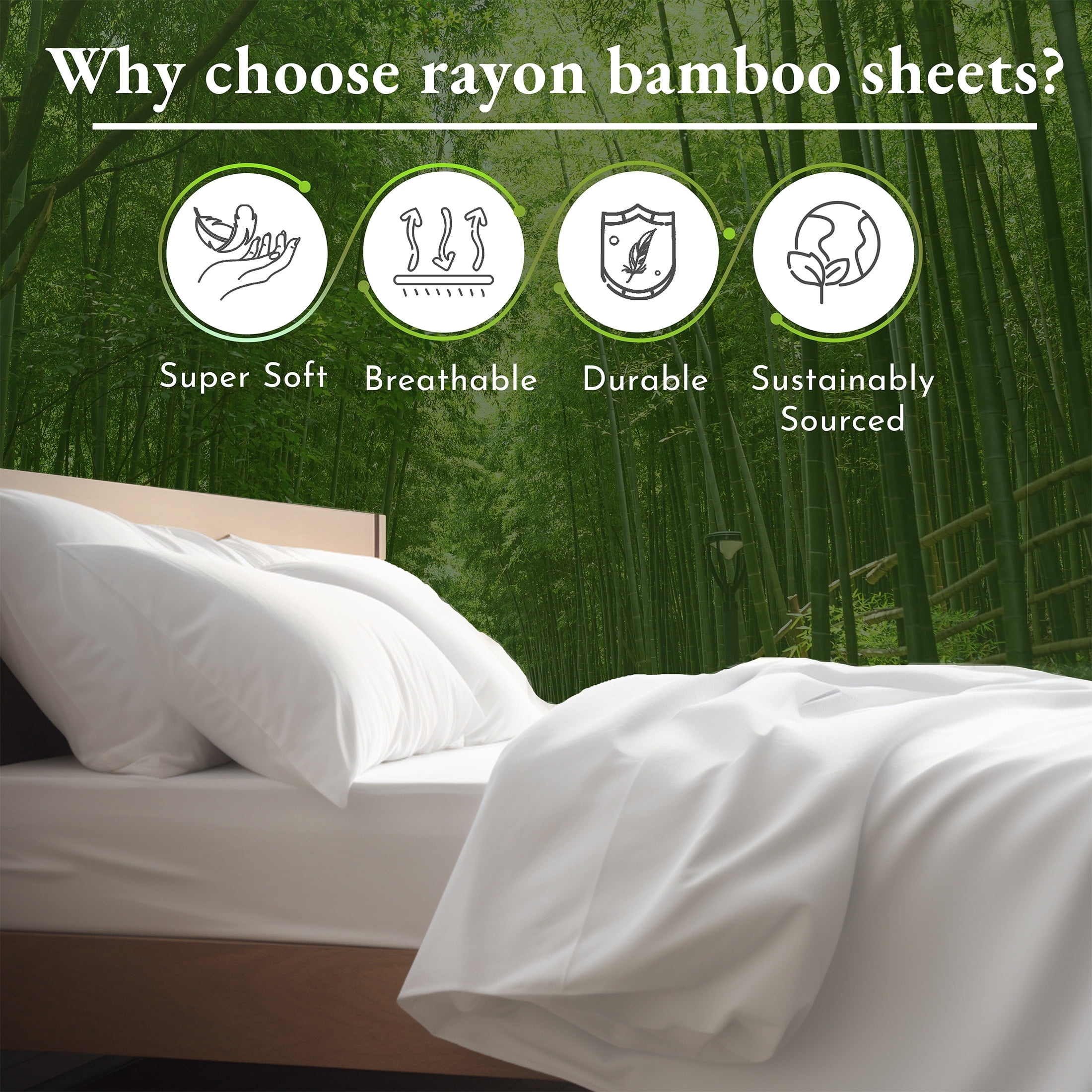 California Design Den California King Deep Pocket Sheets - Soft Rayon Bamboo Sheets, Silk Sheets 4 Piece Sheet Set, Deep Pockets, Navy Blue