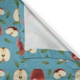 thumbnail image 6 of Ambesonne Fruits Grommet Curtain, Red Delicious Apples Motif, 50" x 63", Cream Blue and Ruby, 6 of 6