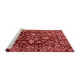 thumbnail image 2 of Ahgly Company Machine Washable Indoor Round Abstract Red Modern Area Rugs, 5' Round, 2 of 4