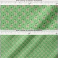 thumbnail image 2 of Soimoi Green Cotton Voile Fabric Reindeer & Snowflake Christmas Print Fabric by the Yard 42 Inch Wide, 2 of 7
