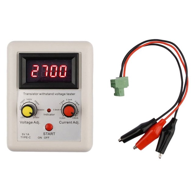 Probador de capacidad de voltaje IGBT Transistor Diodo MOS Triodo LED Herramienta de prueba de capacidad de voltaje 120-2700 V (estándar rojo)