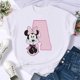thumbnail image 1 of Camiseta de dibujos animados de Disney para mujer, blusa blanca de manga corta con letras sueltas de los años 90, Kawaii, Mickey Mouse y Minnie, 1 of 4