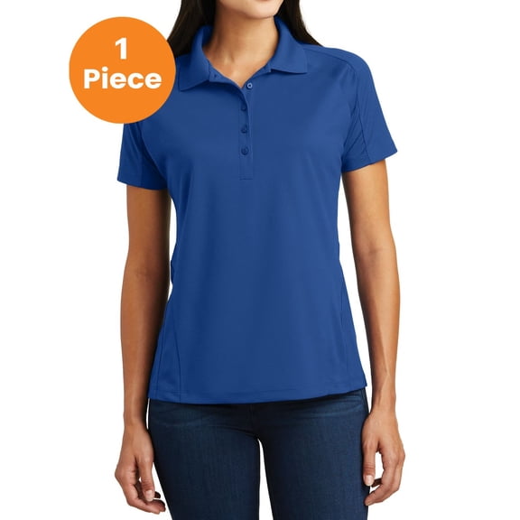 Sport-Tek L474 Ladies Dri-Mesh Pro Polo Shirt, Royal, XL, Womens Polo Shirts