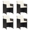 thumbnail image 1 of vidaXL Garden Chairs 4 pcs Poly Rattan Black, 1 of 5