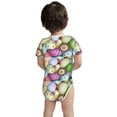 thumbnail image 5 of Daiia Colorful Easter Eggs Printed Unisex-Baby Short Sleeve Onesies Bodysuits Baby Climbing Clothes Soft and Comfortable Romper with Expandable Shoulder Design-6 Months, 5 of 8