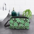 thumbnail image 6 of XMXT Large Capacity Makeup Bag, Seamless Green Clovers Travel Toiletry Bags Zippers Storage Cosmetic Bag for Women Men, One Size, 6 of 9