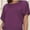 Deep Purple, variant on Women's Casual Short Sleeve Dolman Top Boat Neck T Shirts
