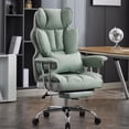thumbnail image 1 of Desk Office Chair Big  Back PU Leather Computer Chair  Executive Office Chair with Leg Rest and Lumbar Support  Grey Office Chair, 1 of 6