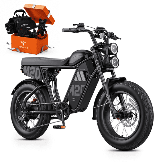 ENGWE M20 3.0 Electric Bike for Adults, 60V 20Ah  Batteries Electric Mountain Bike, Peak 3300W 40MPH Off Road Mountain Ebike, 20" Mountain Bicycle Full Suspension Ebikes UL2849