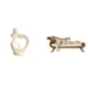 thumbnail image 1 of Escultura artística de pareja de figuras de resina con sofá cama de madera en miniatura, banco, silla, salón para escritorio, armario, decoración del, 1 of 8