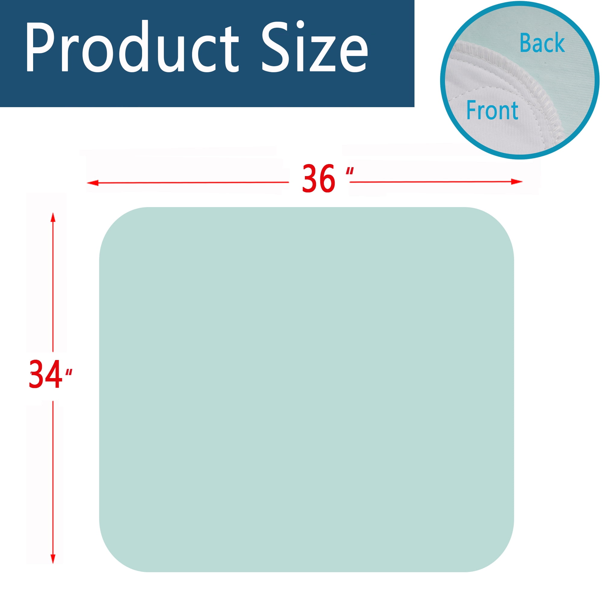 Conkote® Reusable & Washable Bed Pads for Incontinence (34” x 36”)