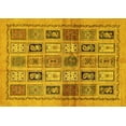 thumbnail image 1 of Ahgly Company Indoor Rectangle Abstract Yellow Modern Area Rugs, 5' x 7', 1 of 4