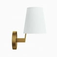 thumbnail image 2 of Modway Surround Metal and Fabric Wall Sconce in White/Satin Brass, 2 of 7