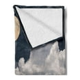 thumbnail image 2 of Lighthouse Soft Flannel Fleece Blanket, Lighthouse Moonlight Island Large Clouds Sea Seaside Waterfront Night Time Bay, Cozy Plush for Indoor and Outdoor Use, 50" x 60", Multicolor, by Ambesonne, 2 of 5