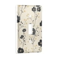 thumbnail image 2 of Yayeee Toggle Light Switch Wall Plate 1-Gang 4.5"x2.7" Home Decorative Outlet Cover, Small Black Flowers, 2 of 7