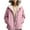 #06 Pink 【New Styles: Mix, Match & Maximize Value】, variant on Women's Solid Color Hooded Jacket with Fleece Lining Long Sleeve Coat Outerwear for Women Casual Winter Warm Puffer Jacket with Pockets Fashion Essential Gift for Ladies | CSEONE,Red L