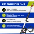 thumbnail image 4 of 24FT Telescoping Pressure Washer Wand, Power Washer Extension Wand with 7 Spray Nozzles,Extension Wand Gutter Cleaner Attachment with 2 3/8" Hose Inlet Adapters, Support Harness, 4 of 6