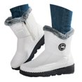 thumbnail image 3 of Water Mid Calf Winter Boots for Women with Warm Easy Side Zipper - Tread Cold Weather Outdoor Footwear, 3 of 9