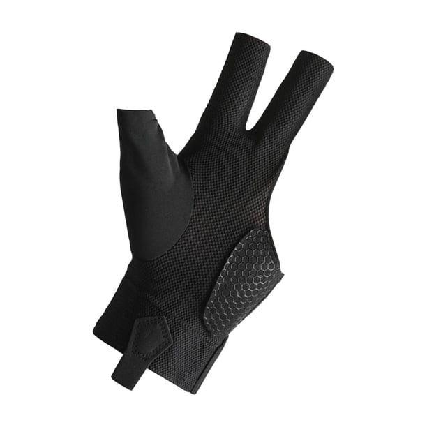 Guante de billar, guante deportivo, guantes elásticos para espectáculo, antideslizantes, de secado rápido para adultos con muñeca ajustable para mano negro