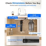 Waterdrop 15UB-UF Under Sink Water Filter System, 0.01 Micron Ultra Filtration Under Counter Drinking Water Filtration System, with Dedicated Brushed Nickel Faucet, 16K High Capacity, USA Tech