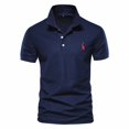 thumbnail image 1 of AIOPESON New Man Polo Shirt Mens Casual Deer bordado 35% algodón Polo hombres manga corta alta cantidad polo hombres Tan Jianjun unisex, 1 of 2