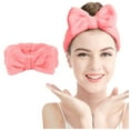 thumbnail image 4 of Weikingp Clearance! Hair Accessories for Women, Hydrotherapy Headband 1 Piece Bow Hairband Women's Facial Makeup Headband Soft Coral Velvet Headband for Shower Face Wash, Hair Bows, Hair Ties, 4 of 5