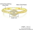 thumbnail image 2 of NUNCAD 2Pcs 14K Gold Plated Stackable CZ Ring Eternity Bands for Women Sterling Silver, 2 of 5
