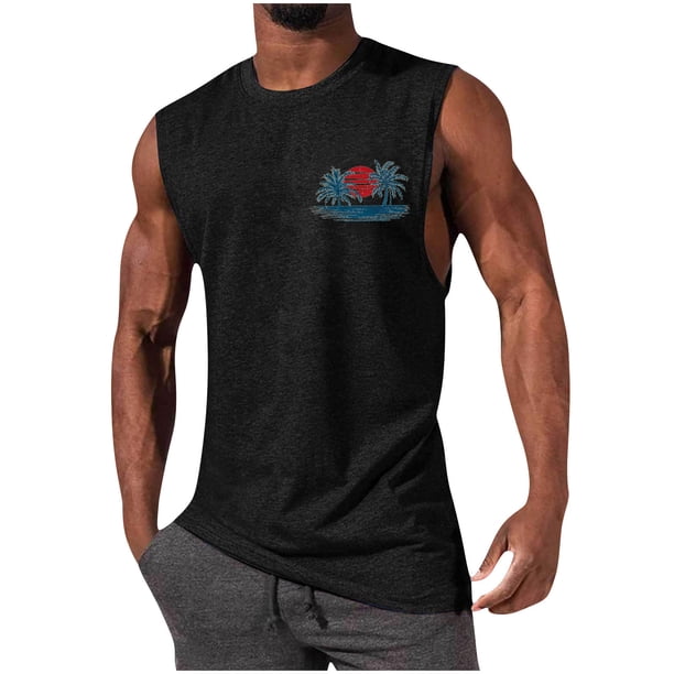 Pullover de Moda Casual para Hombres Cuello Redondo sin Mangas Suelto Primavera Y Verano