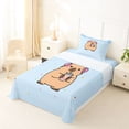 thumbnail image 5 of Erosebridal Cartoon Animal Capybara Twin Sheet Sets,Cute Rodent Animal Bedding For Kids Boys 3 Pieces, 5 of 6