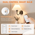 thumbnail image 4 of Mikhai 2 Pack Tri-color light bulbs LED Light Bulbs with Remote,rechargeable light bulbs, No App or Wi-Fi Required, Bulbs, 4 of 7