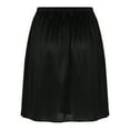 thumbnail image 4 of YUUMIN Women's Soft Satin Half Slips for Under Dresses Anti-static Elastic Waist Plus Size Long 45cm Black M, 4 of 7