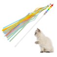 thumbnail image 1 of Tassel Wand Cat Toy Colorful Interactive Cat Teaser Kitten Play Wand with Bell, 1 of 10