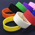 thumbnail image 6 of GOGO 10 Pcs Wide Silicone Wristbands, Mixed Colors Rubber Bracelets, 6 of 7