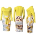 thumbnail image 3 of Long Sleeve Crew Neck Zip Body Dress Church Dress WERSEON Modelo, 3 of 20