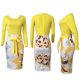 thumbnail image 3 of Long Sleeve Crew Neck Zip Body Dress Church Dress WERSEON Modelo, 3 of 20