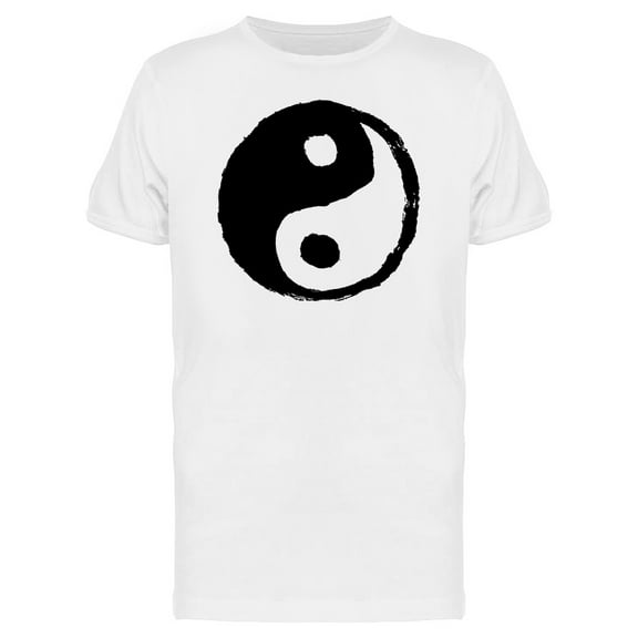 Yin Yang Brush Style Logo Tee Men's -Image by Shutterstock