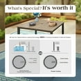 thumbnail image 2 of Sophia & William 5 Piece Patio Metal Dining Set Square Table and 4 Stackable Mesh Chairs, 2 of 9