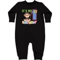 thumbnail image 2 of Inktastic Monkey First Birthday Baby Fleece Romper, 2 of 4