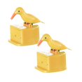 thumbnail image 1 of Oleegame 2PC Stainless Steel Cutlery Set Cute Hummingbird Toothpick Dispenser Cleaning Teeth Toothpick Bucket Yellow, 1 of 8
