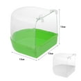 thumbnail image 4 of kusrkot Plastic Cockatiel Bird Bath Green Color 13 x 13 x 13 cm, 4 of 9
