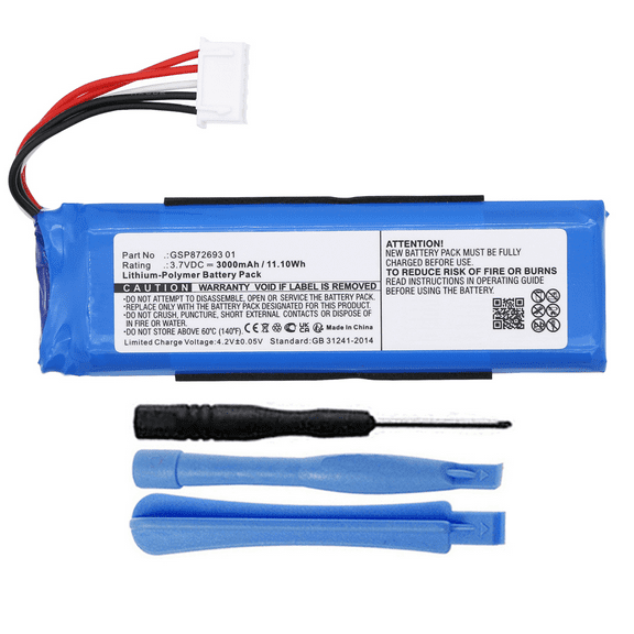 3000mAh GSP872693 01 Battery for JBL Flip 4 Portable Bluetooth Speaker