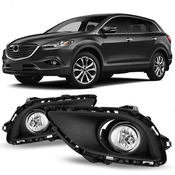 For 2013 2014 2015 Mazda CX-9 Fog Lights Driving Bumper Lamps Wiring Switch Kits